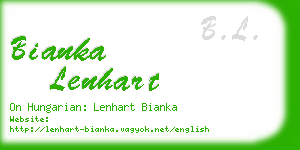 bianka lenhart business card